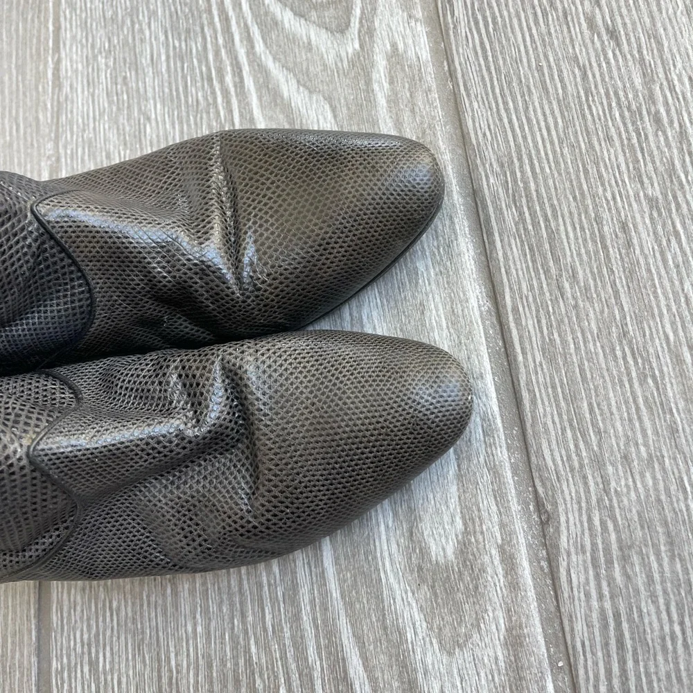 ANDREA PFISTER Vintage Animal Textured Knee Boots Sz 7 - Picture 5 of 7